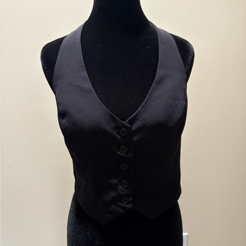 Wild Fable Black Textured Vest